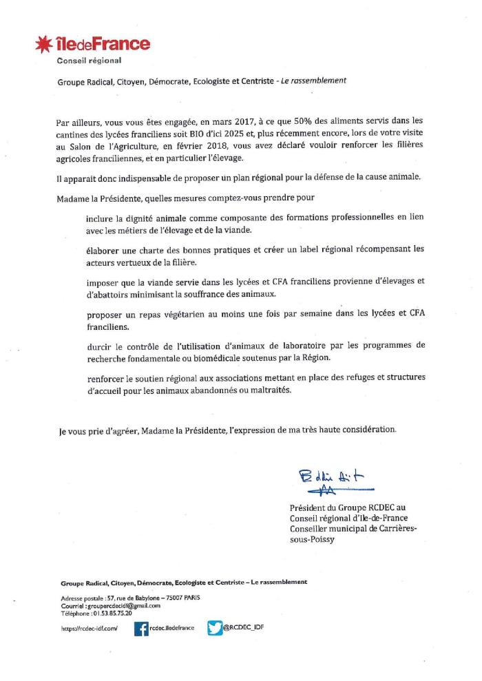 Question écrite d Eddie Aït à Valérie Pécresse - Respect et défense de la condition animale en Ile-de-France-page-002